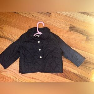 Baby Burberry Black and Beige Quilted Jacket
